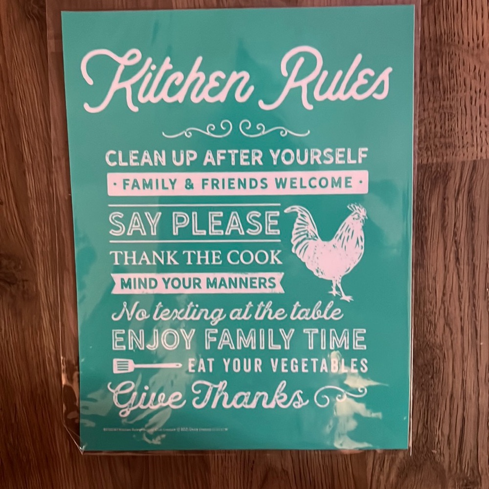 Kitchen Rules Chalk Couture Transfer Size B